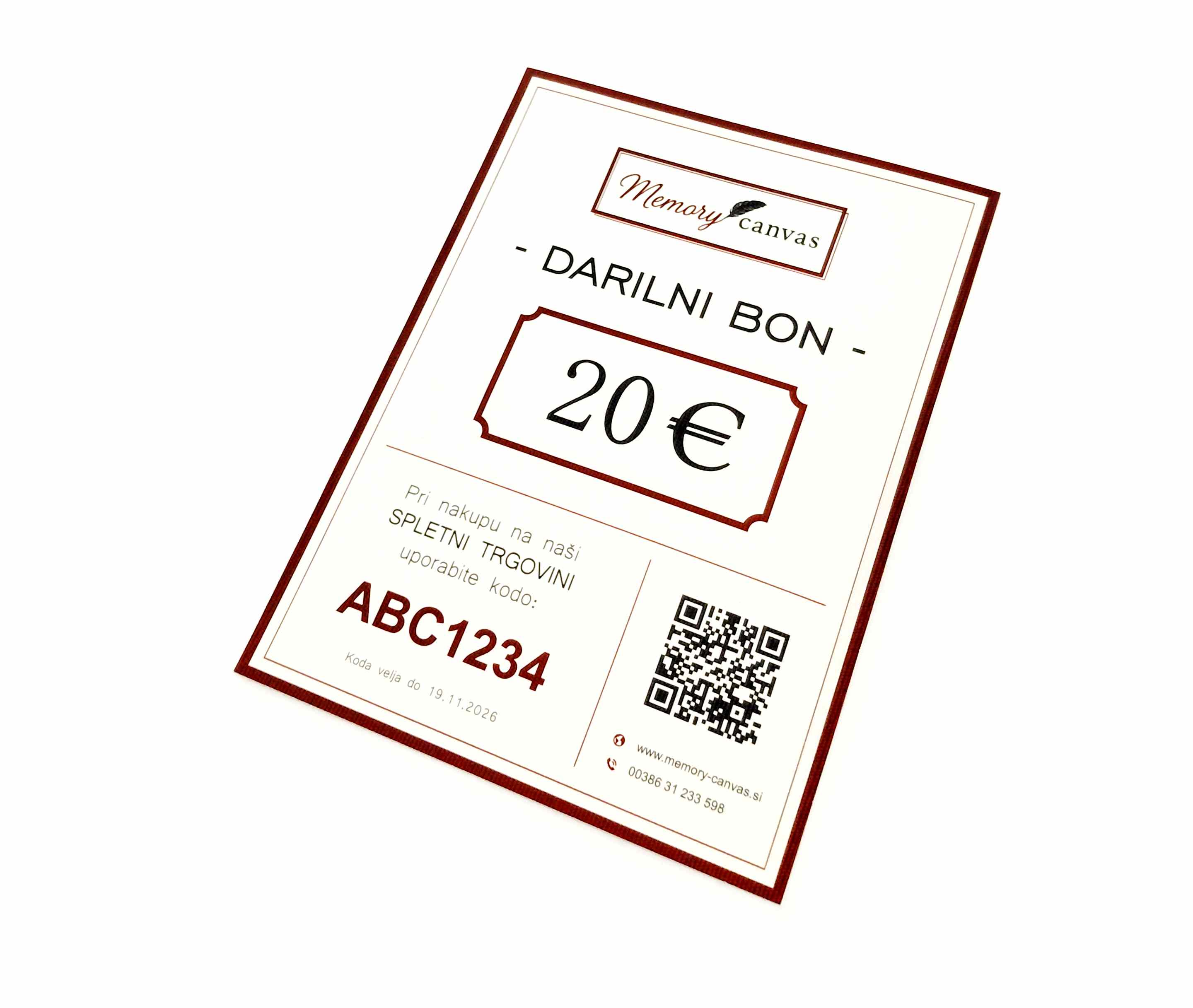 Darilni bon MemoryCanvas